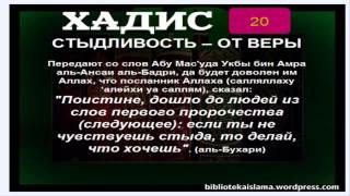 20. Стыдливость - от веры. Сорок Хадисов Ан-Навави.