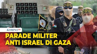 Potret Parade Militer Anti Israel di Gaza, Palestina