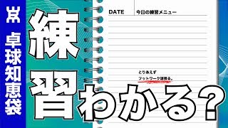 【卓球クイズ】あなたは答えられますか？練習の意味について【卓球知恵袋】