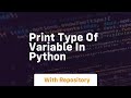 print type of variable in python