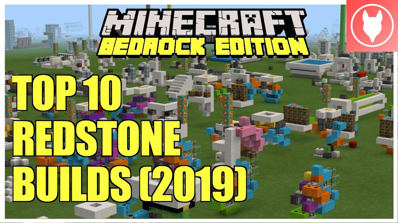 Minecraft Bedrock - Your Top 10 Redstone Builds Of 2019! - YouTube