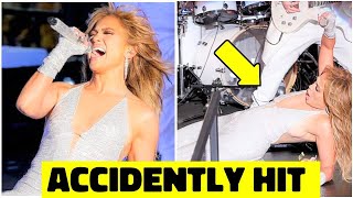 Jennifer Lopez Accidently Hit The Camera Man Dick Clark's New Year's Rockin' Eve