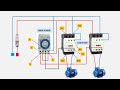 runs 2 single phase motors with 2 contactors and 1 timer | timer