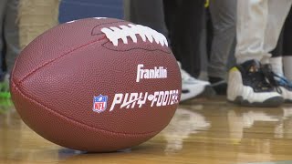 Colts' Zaire Franklin brings flag football to Indy middle school