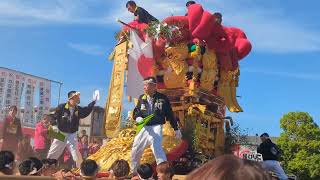 上町太鼓台港公園入場！10月22日