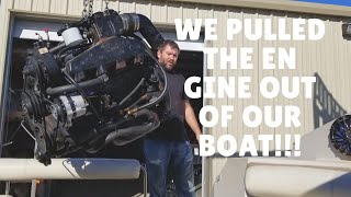 We pulled the Engine out of our boat || Boat Projects || Removing a Jasper Engine from a boat ||