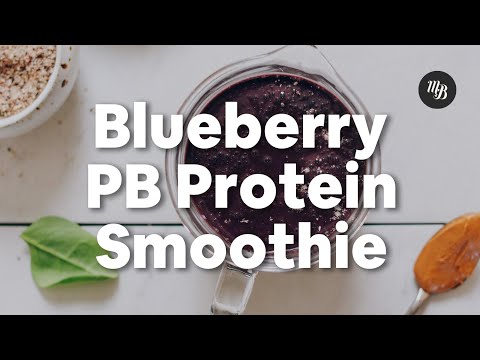 Blueberry almond butter smoothie