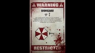 Resident Evil foamboard warning sign homemade