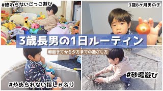 【ルーティン】ごっこ遊びが好きでちょっぴり繊細な長男の朝起きてから夕方までの過ごし方【3歳8ヶ月】