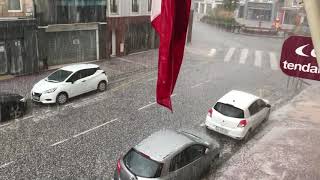 Violent orage sur Cherbourg-en-Cotentin, le 16 avril 2020