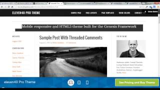 How to Setup Eleven40 Theme StudioPress video tutorial