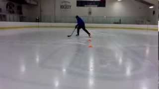 Backhand Toe Drag Hockey Drill