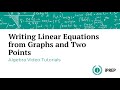 Writing Linear Equations from Graphs and Two Points – iPREP's Algebra Video Lessons