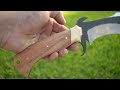 Fabricación de cuchillo para cacería a partir de un disco de arado