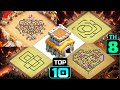 TOP 10 TOWN HALL8 (TH8) WAR/CWL BASE | TH8 WAR/CWL BASE COPY LINK - CLASH OF CLAN