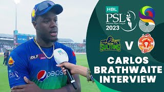 Carlos Brathwaite Interview | Multan Sultans vs Islamabad United | Match 7 | HBL PSL 8 | MI2T