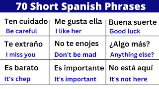 70 Super Common Everyday Spanish Phrases