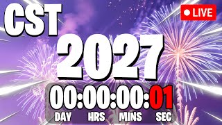 NEW YEAR'S 2027 COUNTDOWN LIVE 🔴 24/7 & Central Standard Time, CST New Year Countdown!