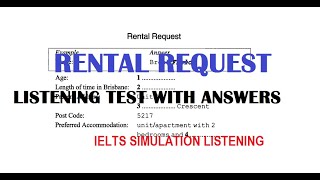 Rental Request Listening Test with Answers