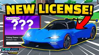 😱 New Licensed Car GOT CONFIRMED In Car dealership tycoon! | Mird CDT