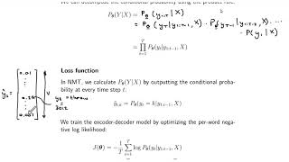 Training and loss for encoder-decoder models (NLP817 10.2)