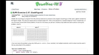 Java Practice It || 2.17 SlashFigure2 || nested for loops
