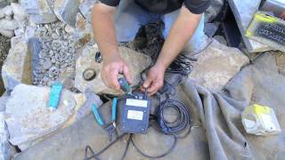 How to build a Fish Pond - Part 19 | Wiring Pond Lights