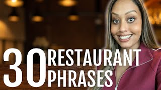 30 Restaurant Phrases in English