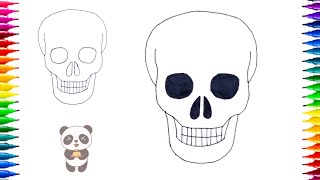 How to draw Skull - Draw a Skull #art #drawing #draw #coloring #painting #shandardrawing