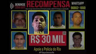 Polícia oferece R$ 30 mil por informações sobre traficantes