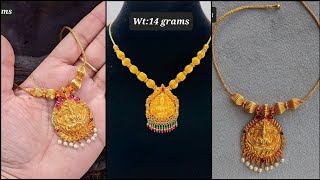 Lakshmi pendant gold necklaces 🤩 | Traditional gold necklaces |Latest gold necklace collection 2023