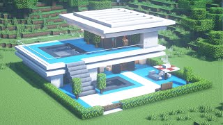 Minecraft How to Build a Modern Mansion #32 - Minecraft House Tutorial