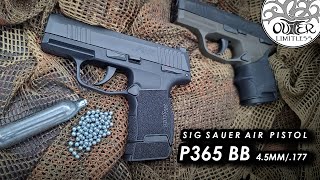 Sig P365 Air Pistol 4.5MM/.177 (BB) - First Use and Comparison with 9MM