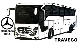 Easy Drawing Mercedes Benz Travego I Kolay Travego Çizimi I Otobüs Nasıl Çizilir? How To Draw Bus