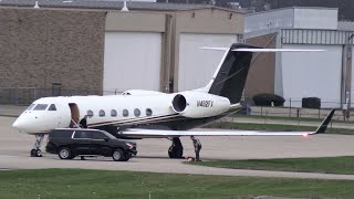 GULFSTREAM G450 Arrives From Teterboro  DO YOU RECOGNIZE WHO GETS IN THE LIMO?