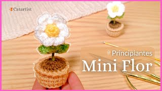 🌼 Mini Flor a Crochet con maceta tejida 😍 Tutorial paso a paso fácil ✅ NIVEL PRINCIPIANTE