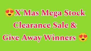 Stock Clearance sale \u0026 Give away winners😍