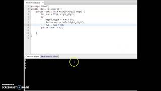 Java loop simulation to split a any number into each digit