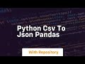 python csv to json pandas