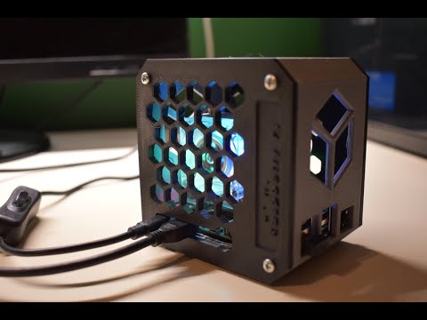 3D Printed Raspberry Pi Desktop Tower Case + Cooler