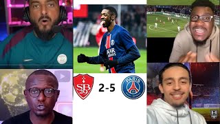 🚨LES RÉACTIONS LE PSG ÉCRASSE LE STADE BREST GRÂCE À UN TRIPLÉ DE OUSMANE DEMBELÉ