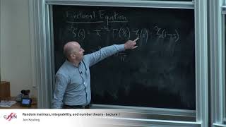 Jon Keating: Random matrices, integrability, and number theory - Lecture 1