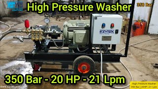 Heavy Duty High Pressure Washer - 350 Bar - 20HP - 21 Lpm | M: +91-9205989864 | www.ezytekclean.com