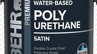 How to apply water-based polyurethane from Behr