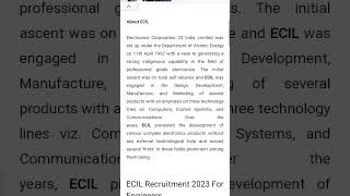 ECIL WALK-IN INTERVIEW HYDERABAD