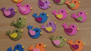 Baker Ross: Bird glitter stickers.