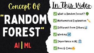 🚨Random Forest Algorithm EXPLAINED! | 🤖 ML Concept + Supervised Learning🚀