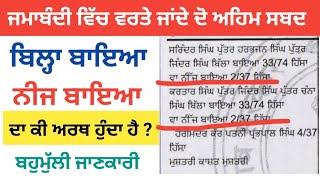 ਜਮਾਬੰਦੀ ਵਿੱਚ ਬਿਲ੍ਹਾ ਬਾਇਆ ਵਾ ਨੀਜ ਬਾਇਆ ਦਾ ਕੀ ਮਤਲਬ ਹੈ ? ਚੰਗੀ ਤਰ੍ਹਾਂ ਸਮਝੋ ! Monty cyber cafe