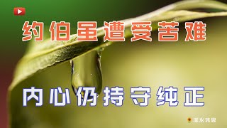 【约伯记17章】因为约伯认为神击打他，神使人对付他，而且神都说他是无辜的。约伯在这种情况下仍然抓住神不放松。所以，我们要学习约伯，在痛苦中仰望神，不灰心的抓住神。