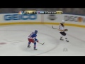 zdeno chara breaks henrik lundqvist s mask. may 23 2013 boston bruins vs ny rangers nhl hockey.